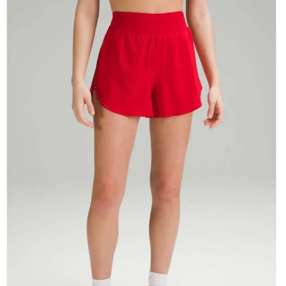lululemon Fast and Free Shorts 4 Reflective High Rise Classic Fit Running Short